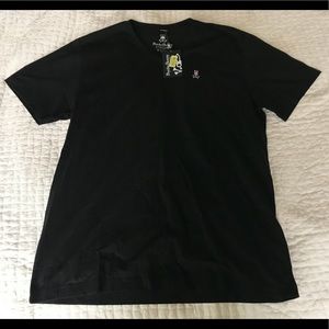 New Men’s Psycho Bunny V-Neck Black Shirt Sz 6 L